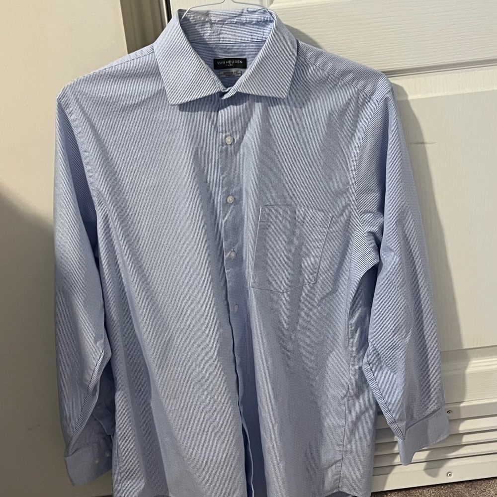 Calvin Klein Blue Dress Shirt Classic Style